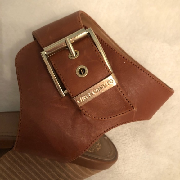 ✨🔥SALE🔥✨ Vince Camuto Leather Chunky Heels - Picture 3 of 3